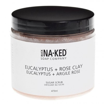 Sugar Scrub - EUCALYPTUS & PINK CLAY - Buck Naked Soap